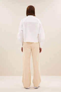Blouses*By bar penny poplin blouse | white