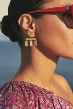 Sieraden|Oorbellen*By bar puck single earring | gold