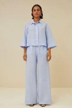 Broeken*By bar randy pinstripe pant | sky blue