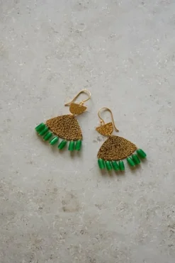 Oorbellen|Sieraden*By bar ravi earring | green