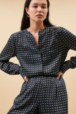 Blouses*By bar ribbe rastre blouse | rastre print