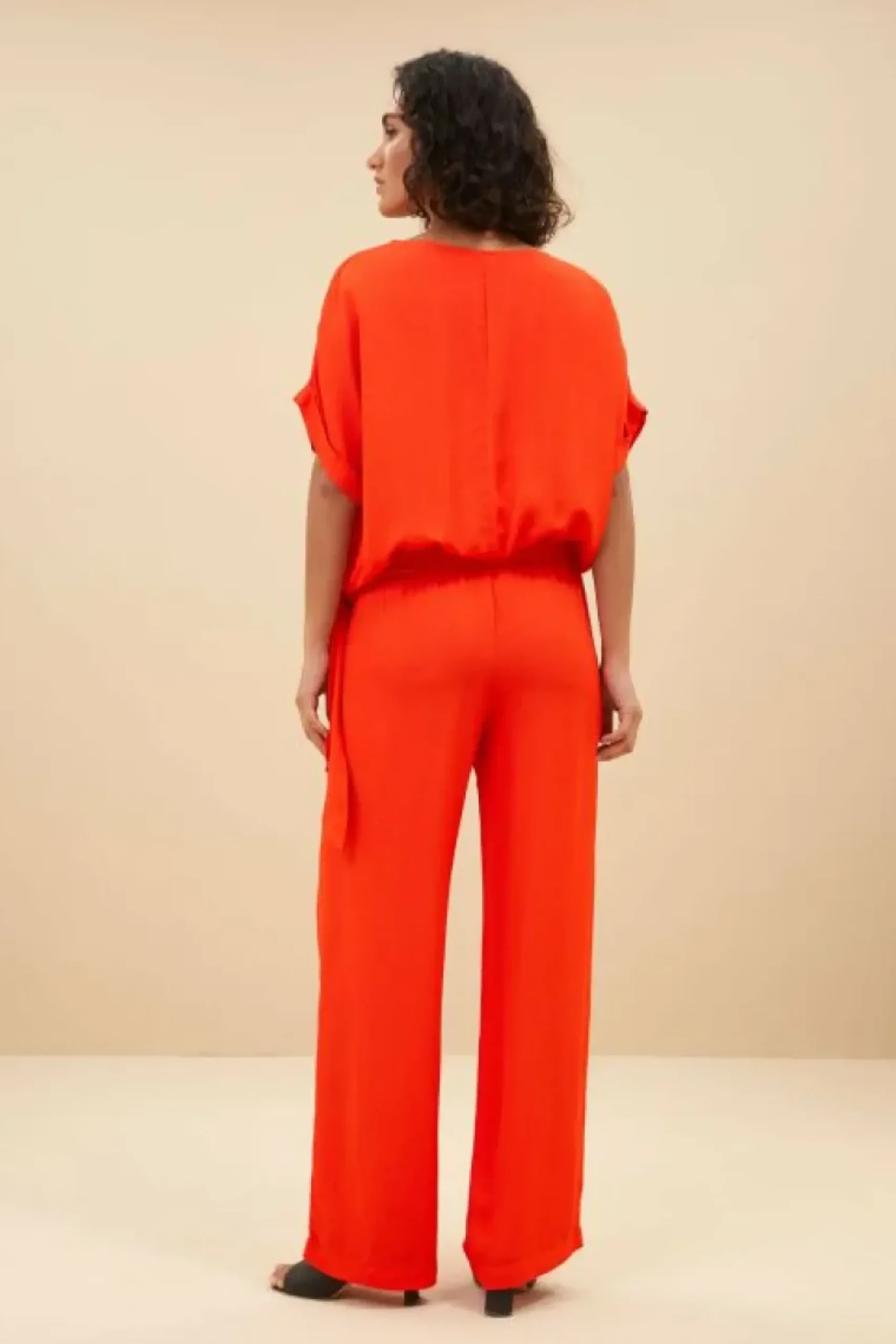 Broeken*By bar robyn satin stripe pant | bright poppy