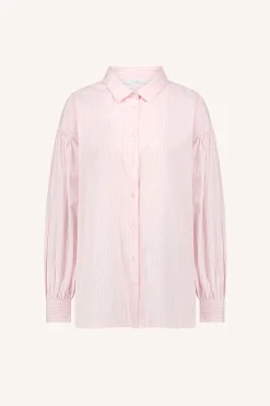 Blouses*By bar sarah pink pinstripe blouse | pink pin stripe
