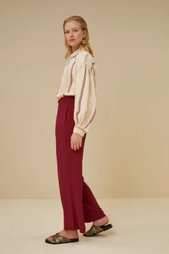 Blouses*By bar sarah short athia blouse | grenache