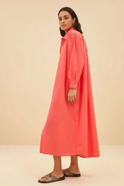 Jurken*By bar shirt dress | poppy red