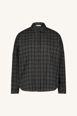 Blouses*By bar small check blouse | caramel