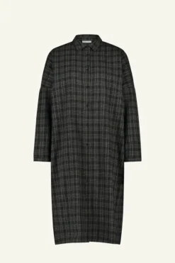 Jurken*By bar small check dress | caramel