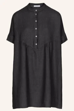 Jurken*By bar tais linen dress | jet black