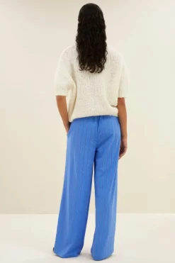 Broeken*By bar uma stripe pants | vivid blue stripe