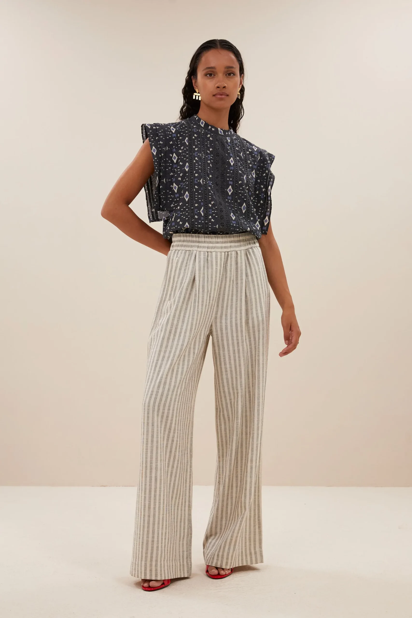 Blouses*By bar xena midnight ikat blouse | midnight ikat