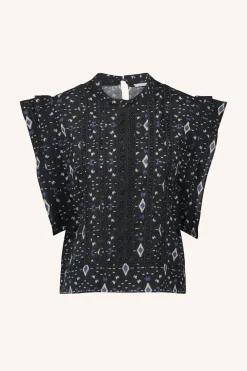 Blouses*By bar xena midnight ikat blouse | midnight ikat